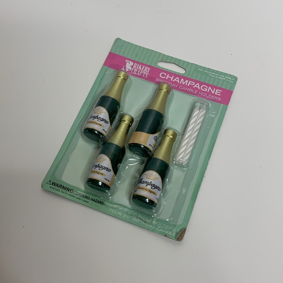 Bakery Crafts | Champaign Birthday Candle Holders | Party Decor Bachelorette NWT - Picture 5 of 5
